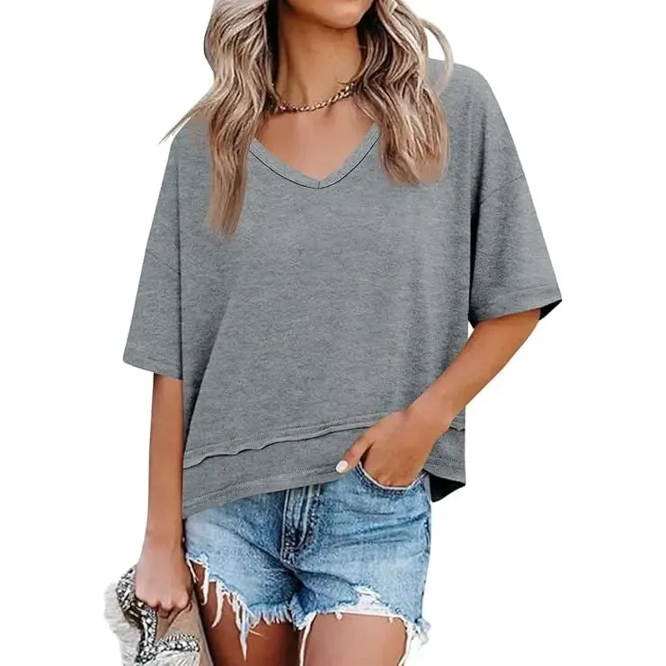 🔥Hot Sale💥-Women's Summer V-Neck T-Shirt🔥16-Pack - All Colors Included