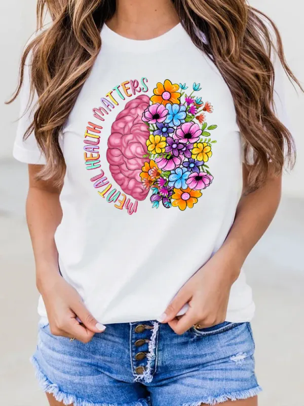 Women's Mental Health Matters Printed Tee