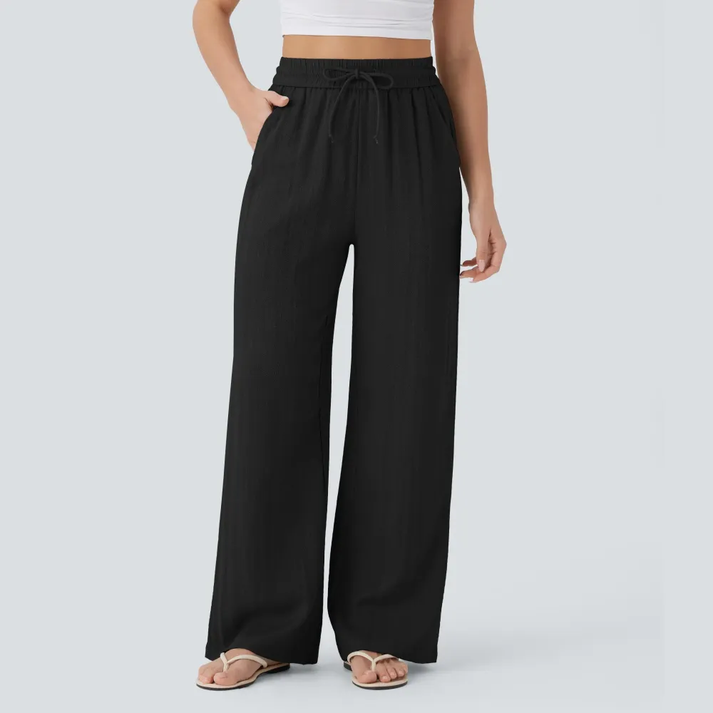 🔥Last Day: 14-Pack Only $35 🔥Women'S High-Waisted Linen Trousers