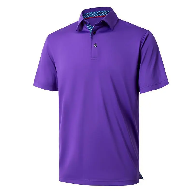 Mens Casual Dry Fit Performance Designed Collared Golf Polo Shirts for Men Plus Size Tops