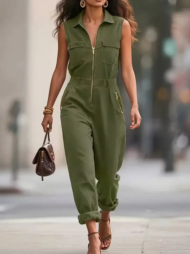 Vintage Off-Shoulder Wide-Leg Denim Jumpsuit