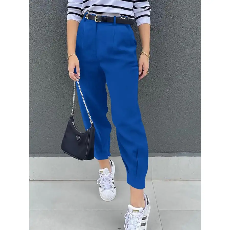 Classic High Waist Cropped Pants