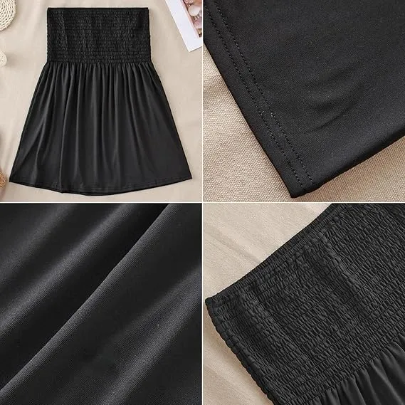 Solid Color Strapless Top With Ruffled Hem🔥12-Pack - All Colors Included, Only $35