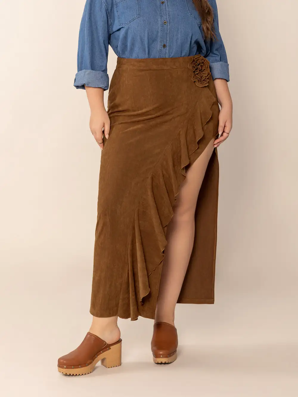 Ruffle Trim Ruffled Skirt