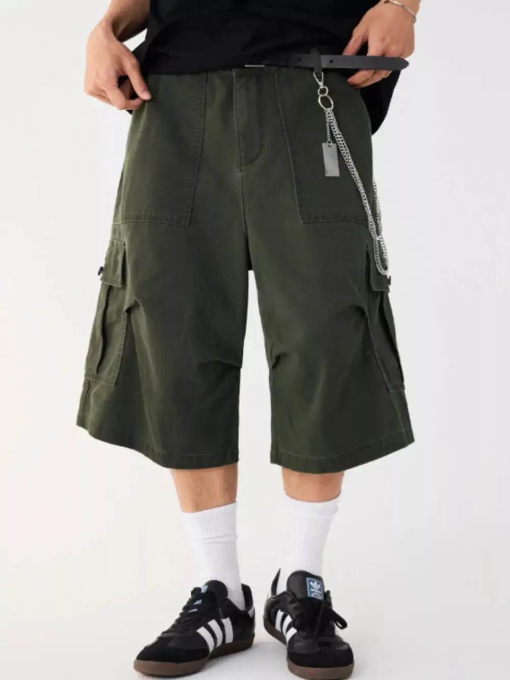 Men's Rugged Cargo Shorts with Flap Pocket Storage