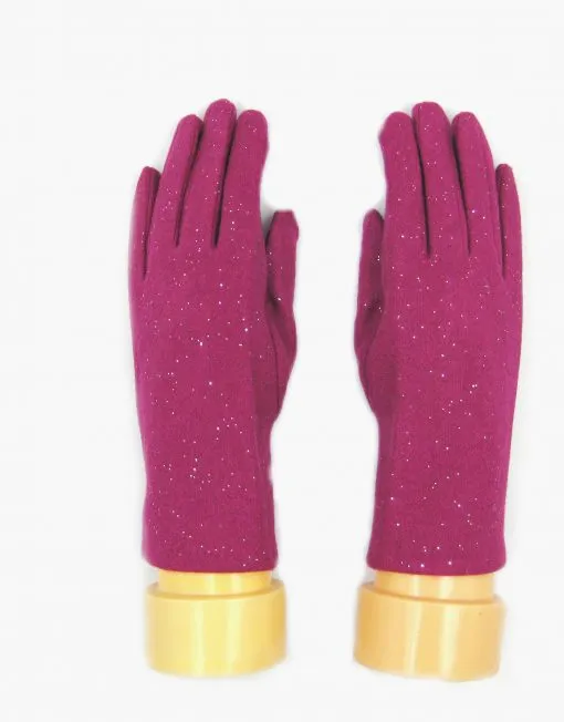 Glitter Detail Cashmere Blend Gloves