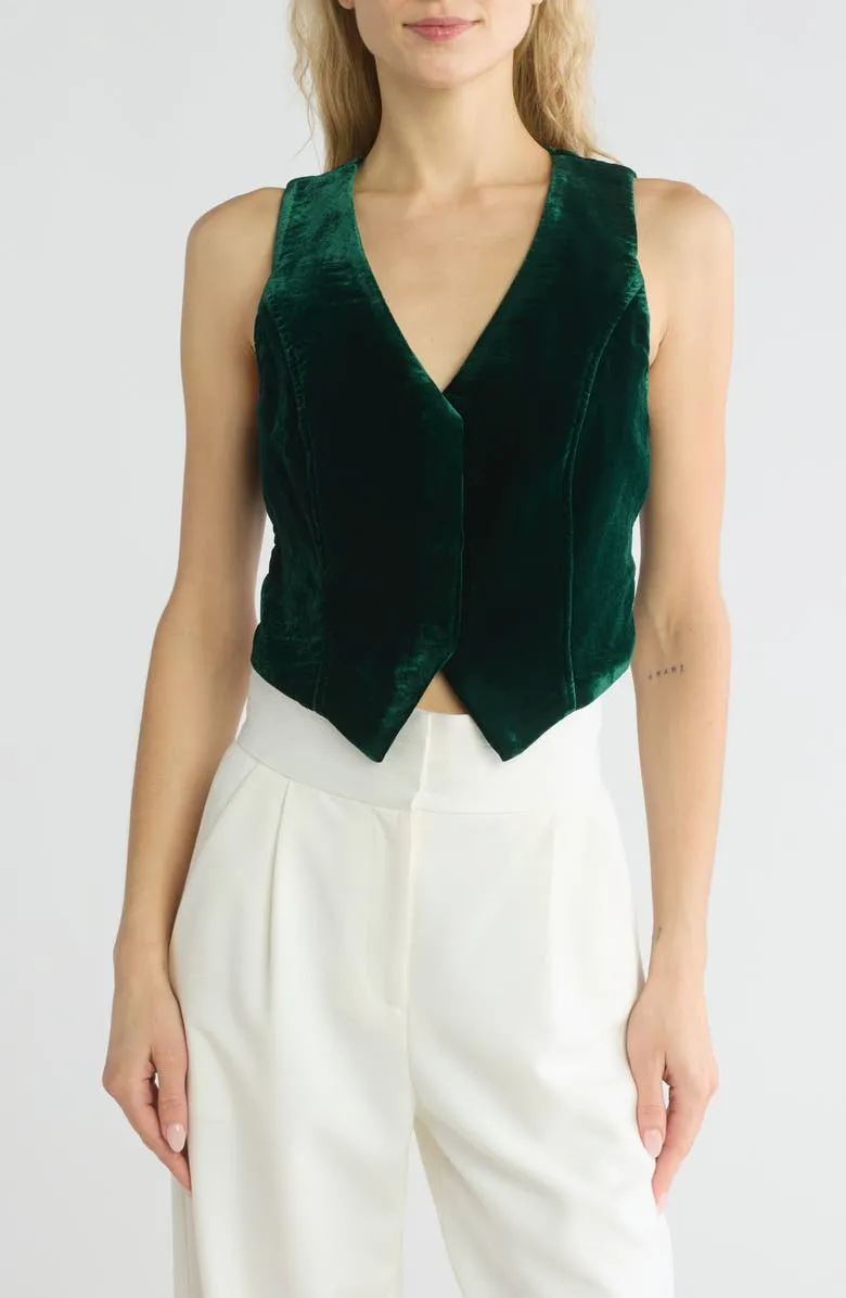 Emerald Velvet Vest