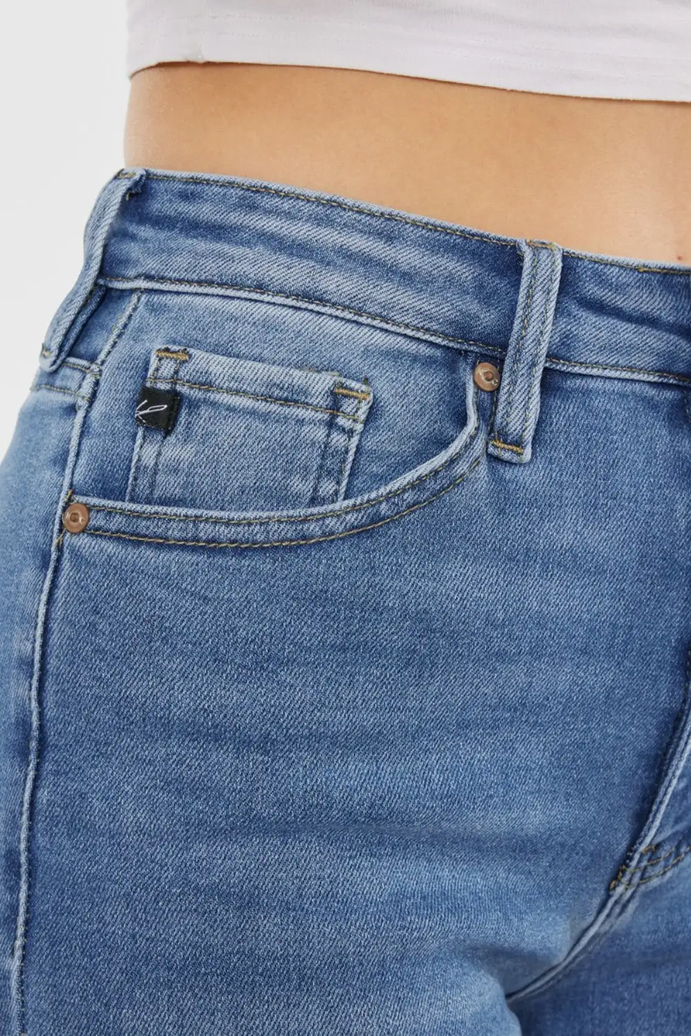 Contoured High Waist Denim Jeans