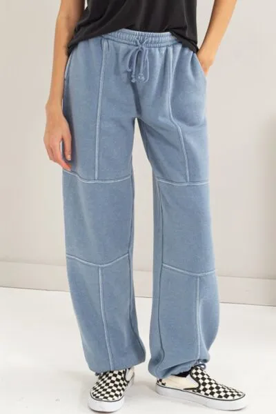 Stitched Design Drawstring Sweatpants Joggers Jogger Pants