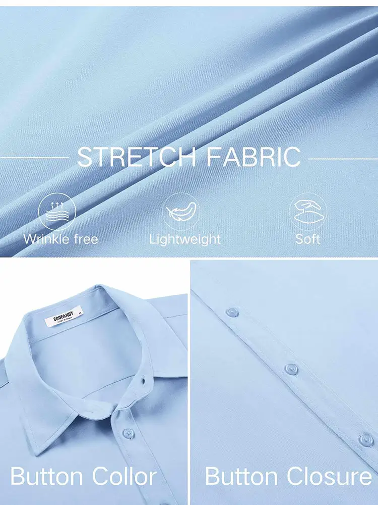 Casual Wrinkle Free Button Down Dress Shirt