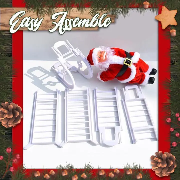 Santa Claus Climbing The Ladder