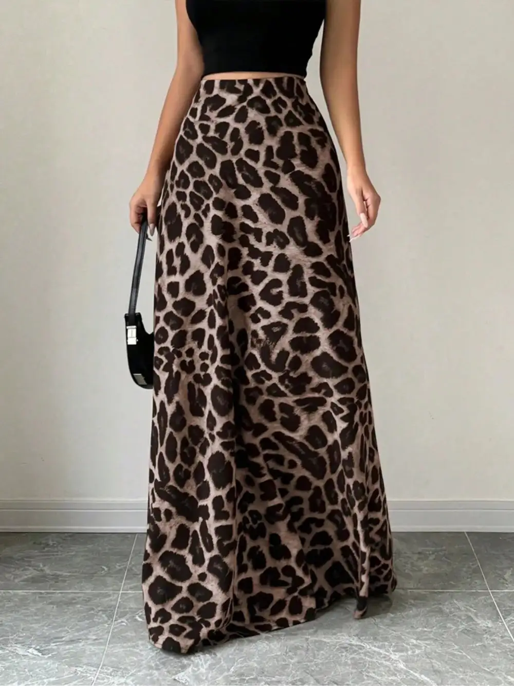 Tailored Fluid Printed Skirt