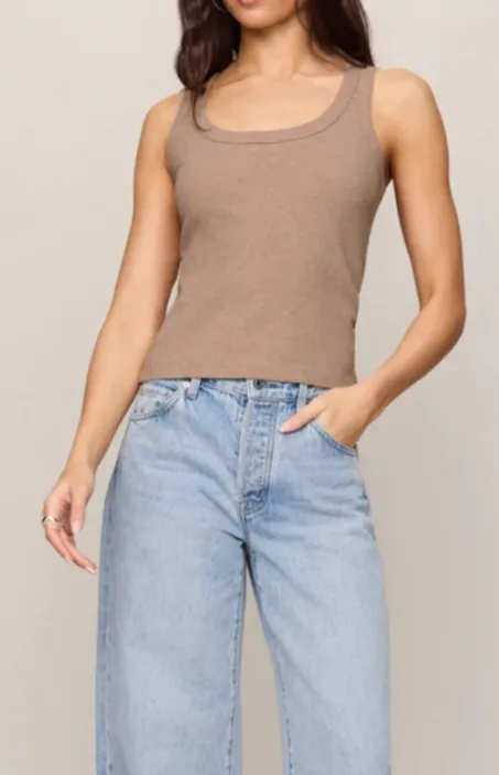 Scoop Neck Wide Strap Tank