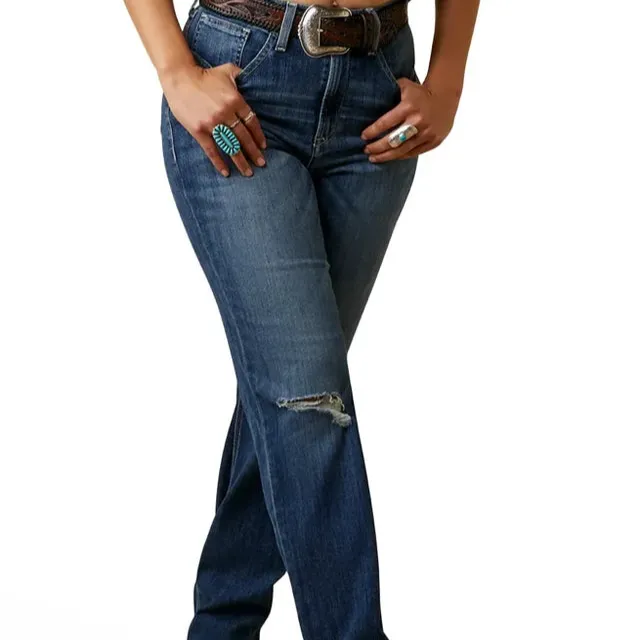 Women's Straight Leg Relaxed Ultra High Rise Jeans