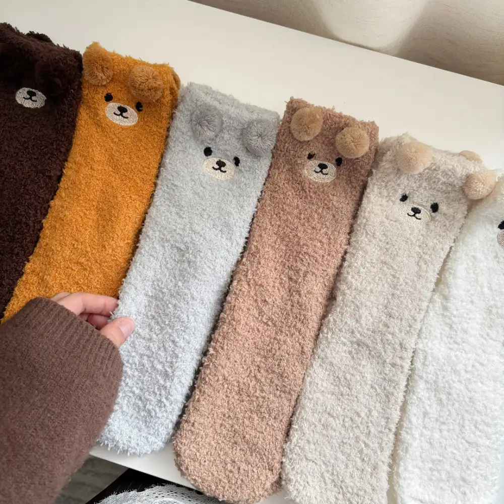 Teddy Bear Fuzzy Socks Pack