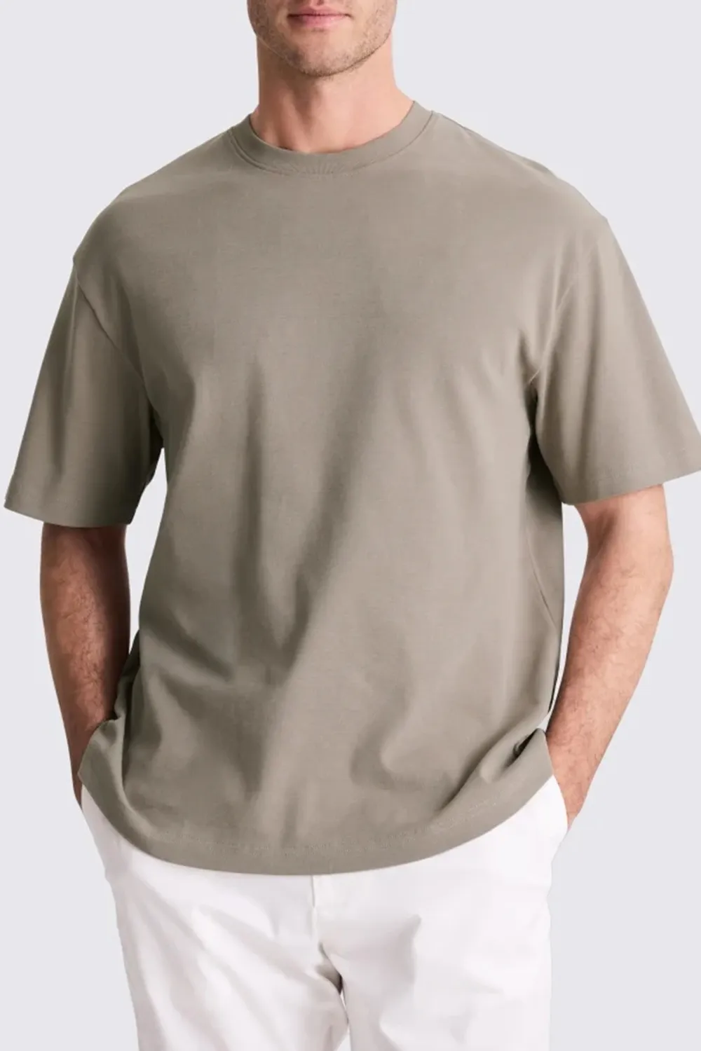 Men's Black Heavyweight Round-Neck T-Shirt