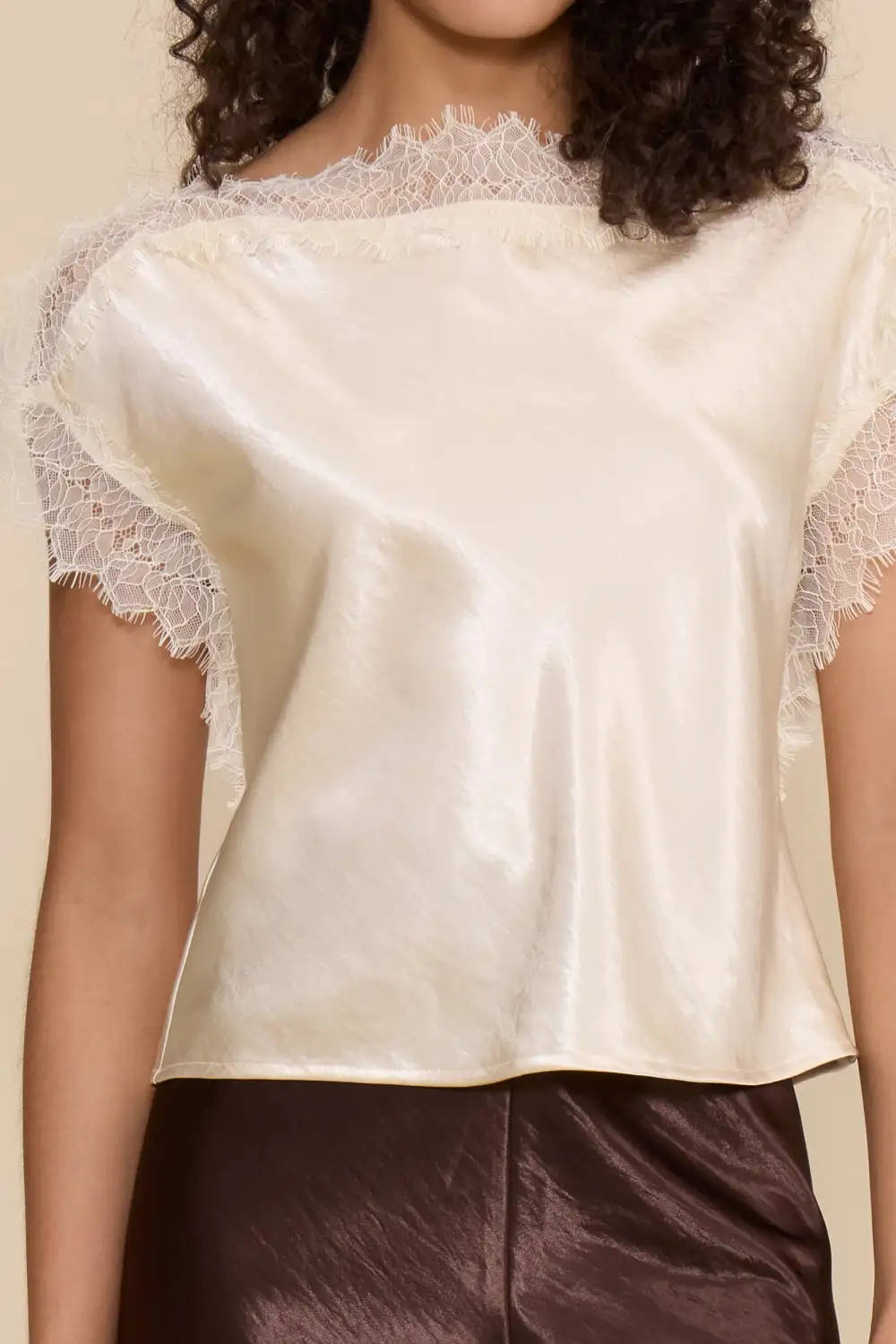 Chris Lace Trim Top