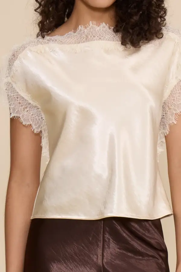 Chris Lace Trim Top