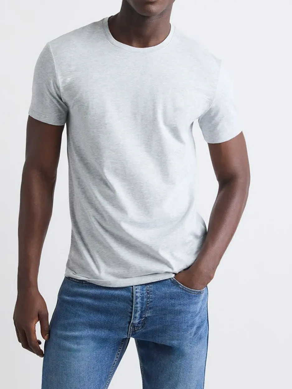 Light Grey Short Sleeve Crew-Neck T-Shirt