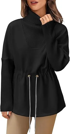 ✨  Women’s Turtleneck Fleece Sweatshirt – Warm, Chic & Effortlessly Stylish