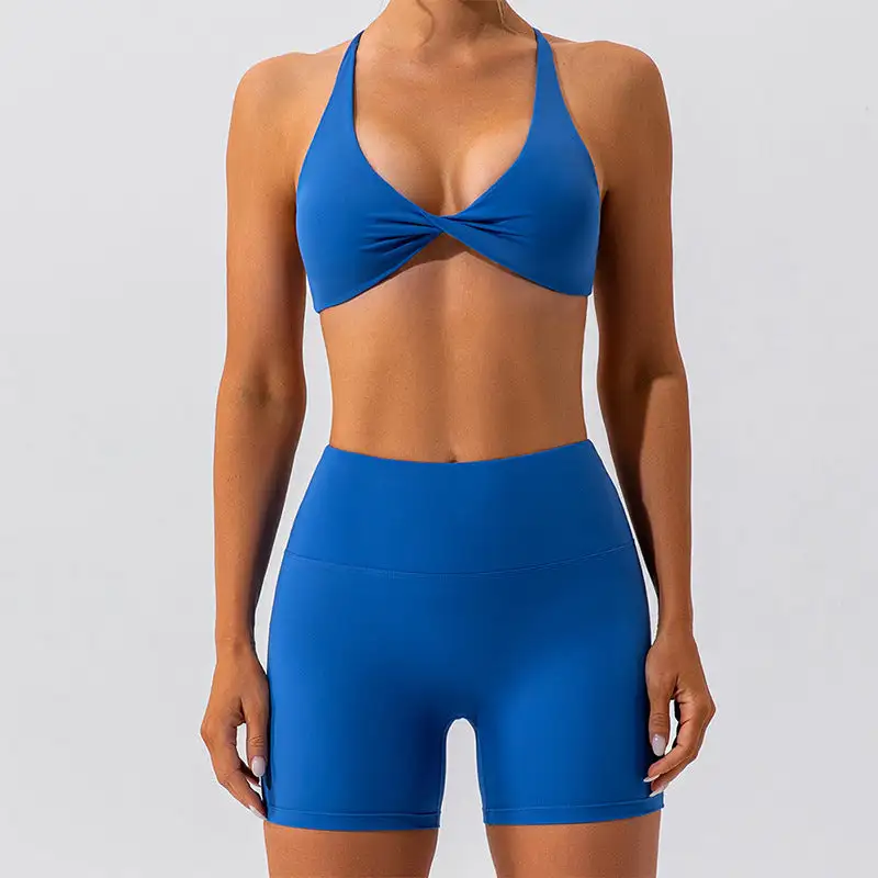 Quick-Dry Sleeveless Bra and Shorts Active Set