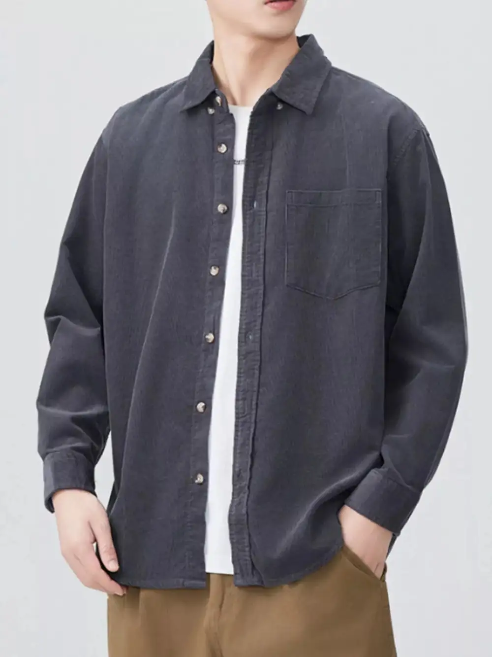 Modern Button Up Long Sleeve Shirt