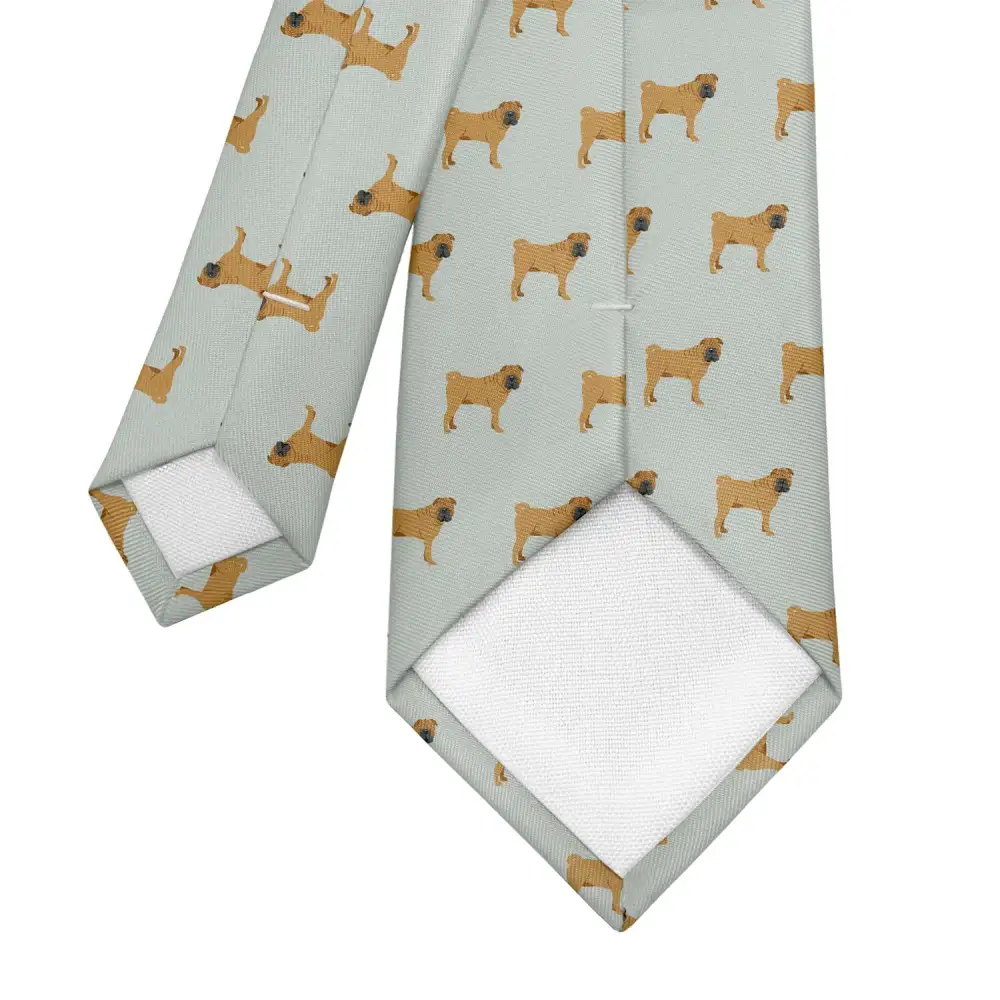 Shar Pei Dog Pattern Necktie