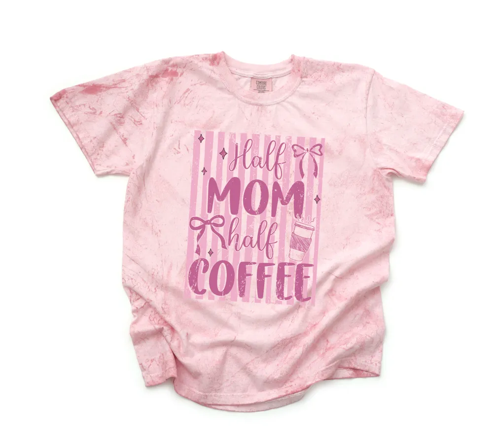 Mom Coffee Graphic Garment Dyed Tee