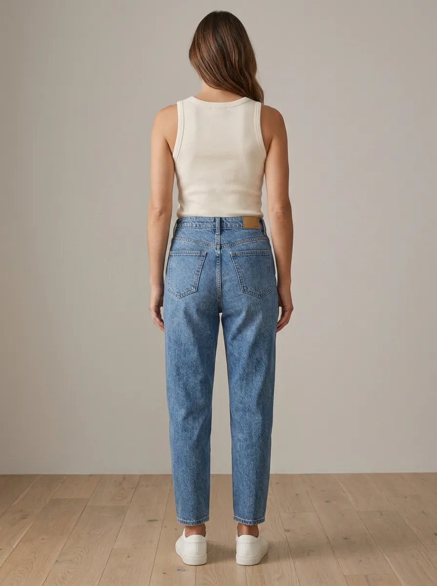 Minimalist High-Rise Denim Jeans