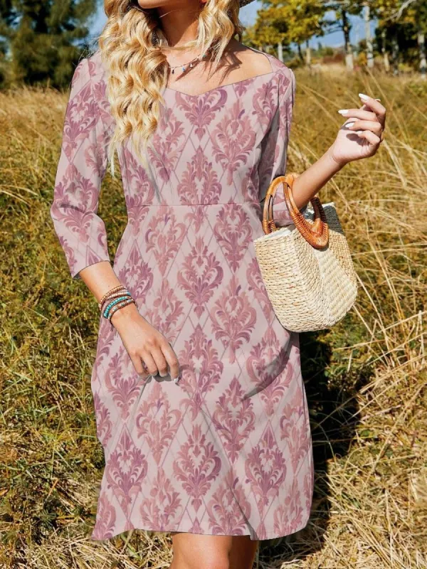 A-line Jacquard Dress