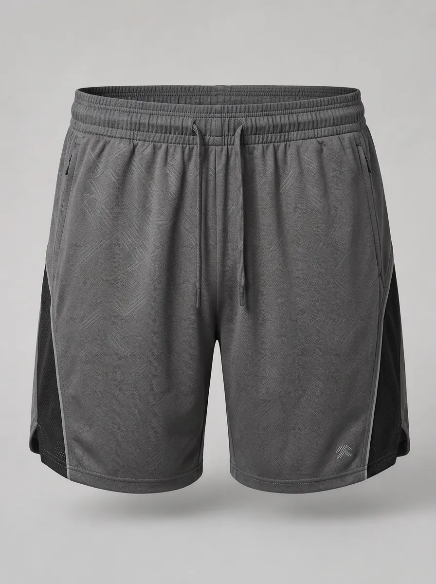 Men's Breathable Athletic Geometric Pattern Printed Shorts