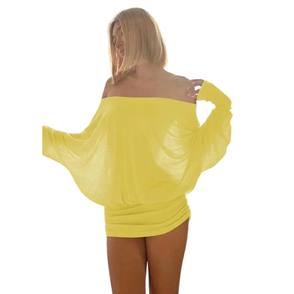 🦃 Thanksgiving Dress Alert: Off-Shoulder Ruched Slim Fit - OPAQUE Long Sleeve | Bold Flawless 👗🔥