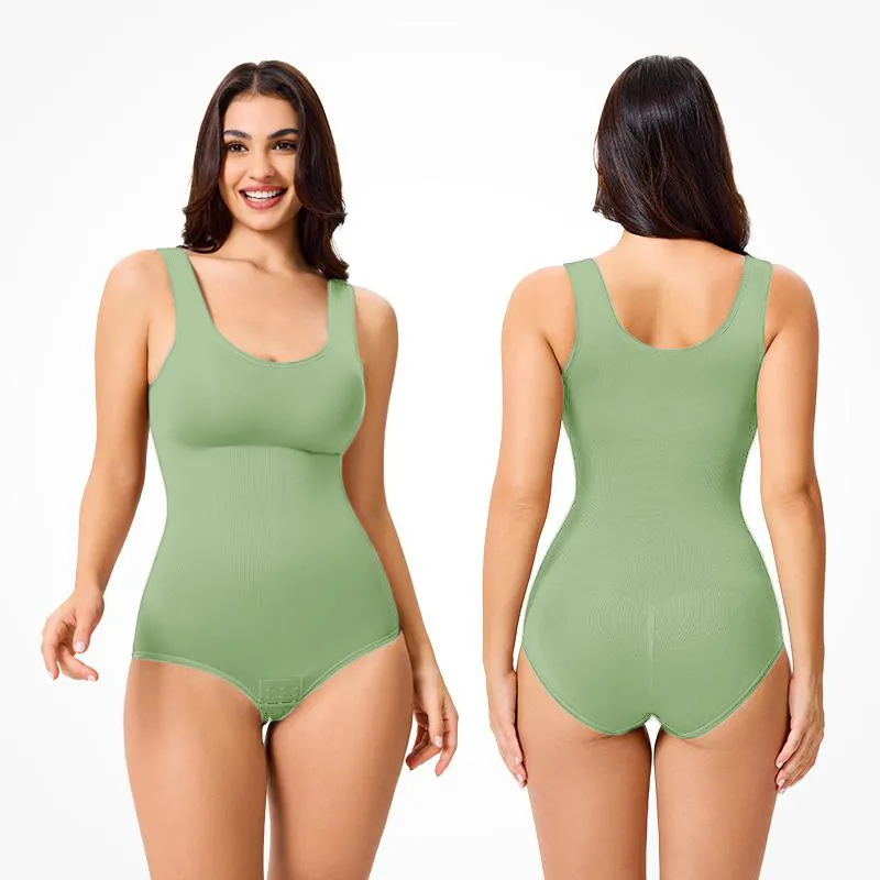Women'S Clothing Minimalist Seamless Crewneck Bodysuits Shapewear, Basic Comfortable Fit Style Womenswear