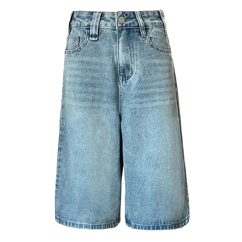 Classic Wide Leg Cropped Jeans