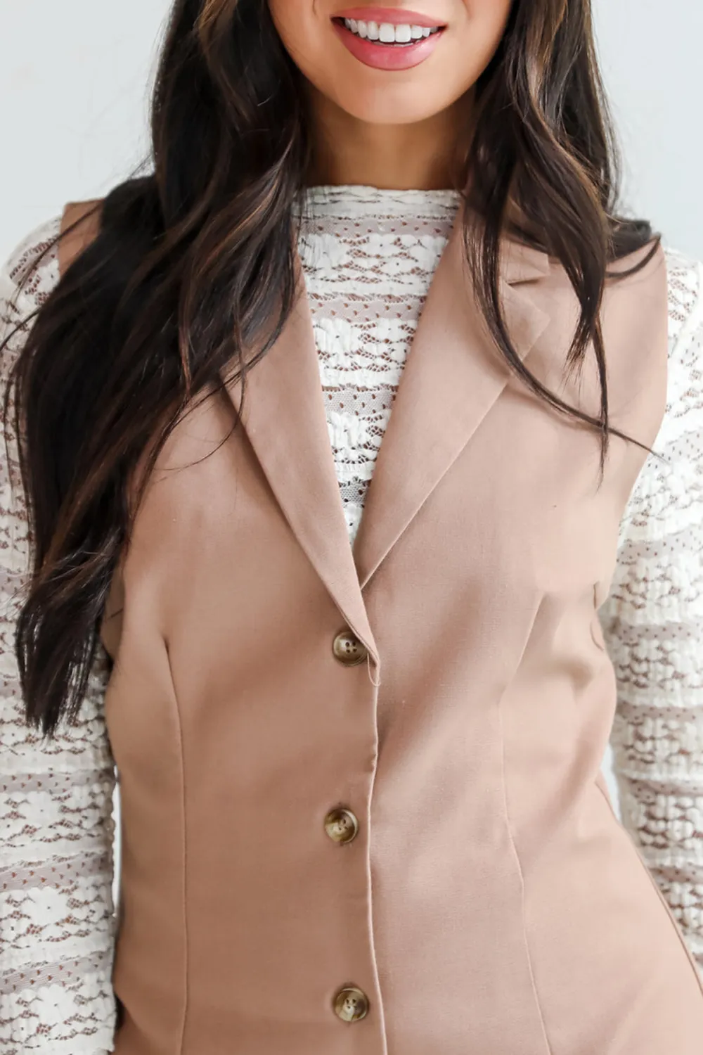Bold Moves Mocha Sleeveless Blazer Mini Dress