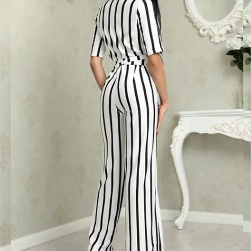 Vertical Stripe Chic Jumpsuit
