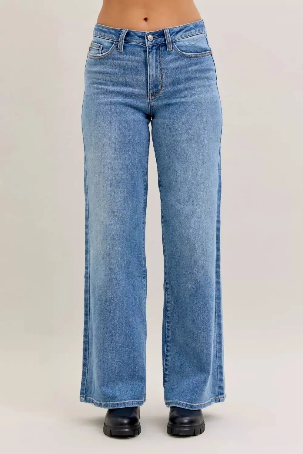 Everyday Mid Rise Wide Leg Jeans