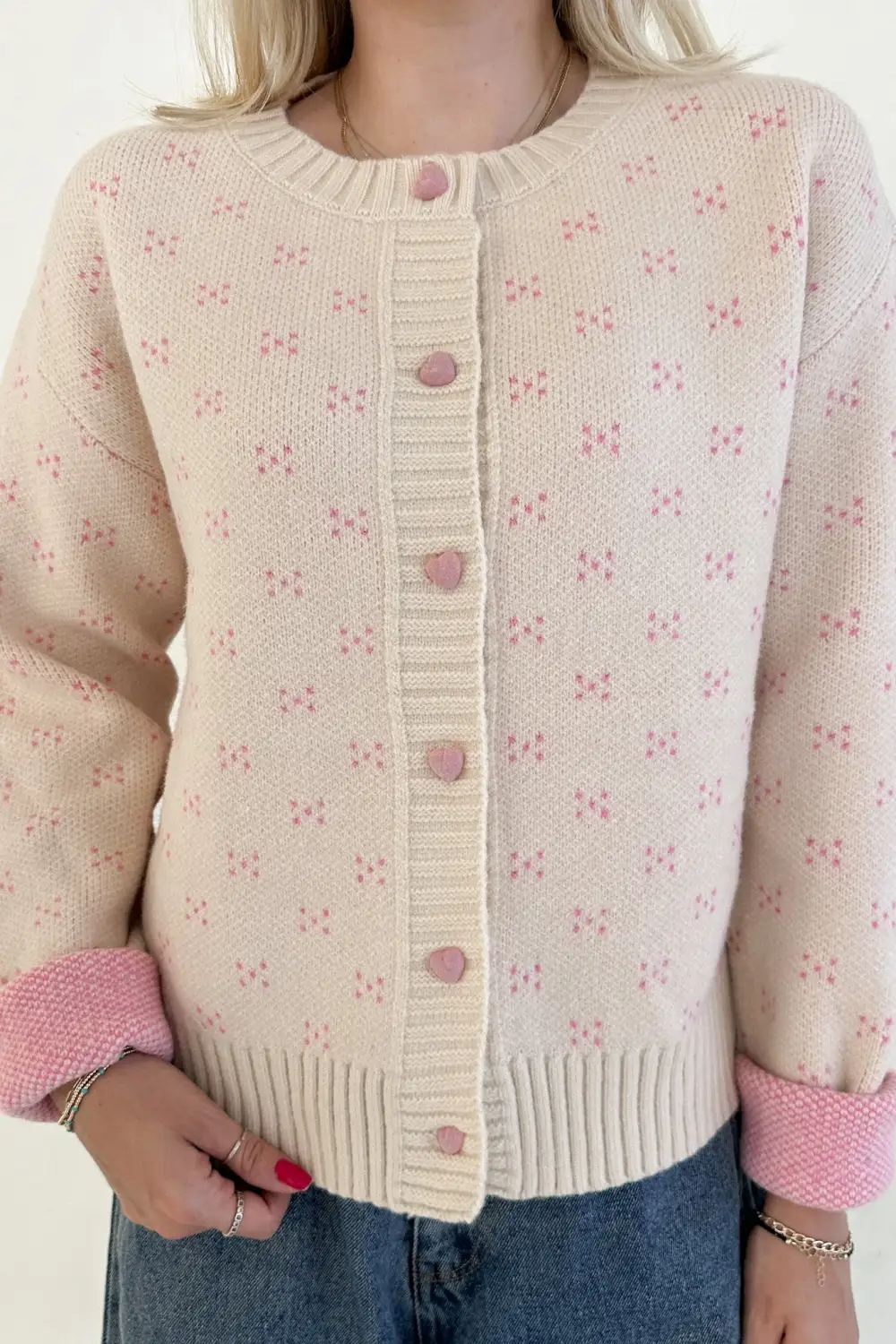 Washed Soft Button Front Cardigan