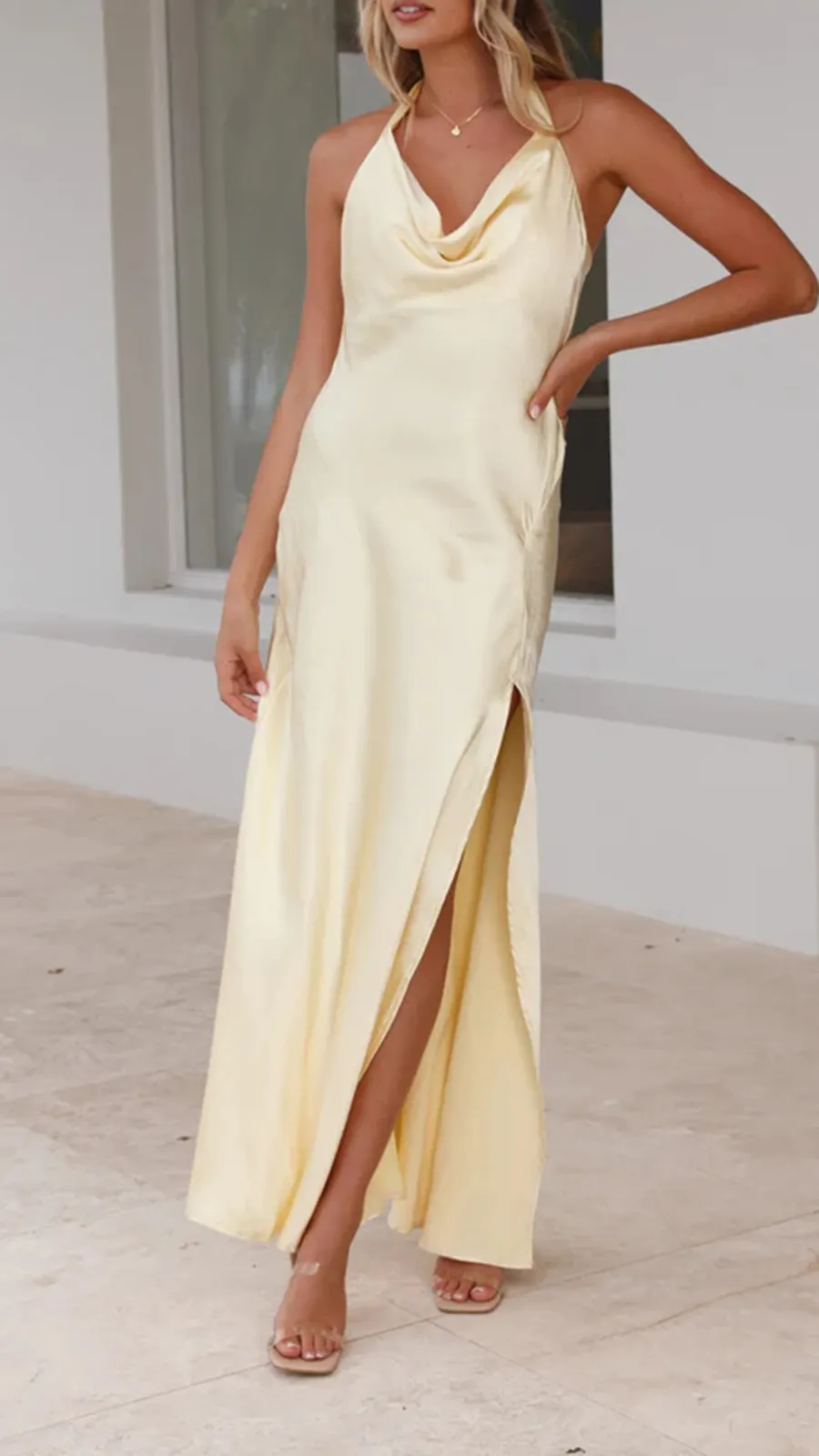 Cowl Neckline Dress