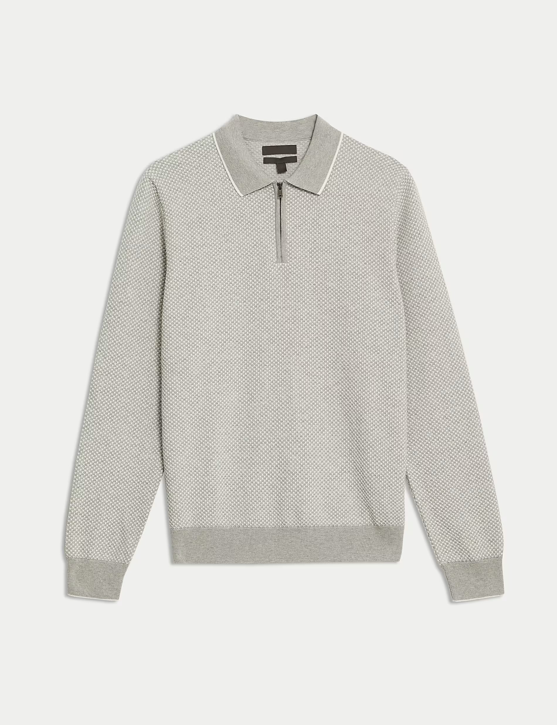 Men's Light Grey Single Breasted Long Overcoat