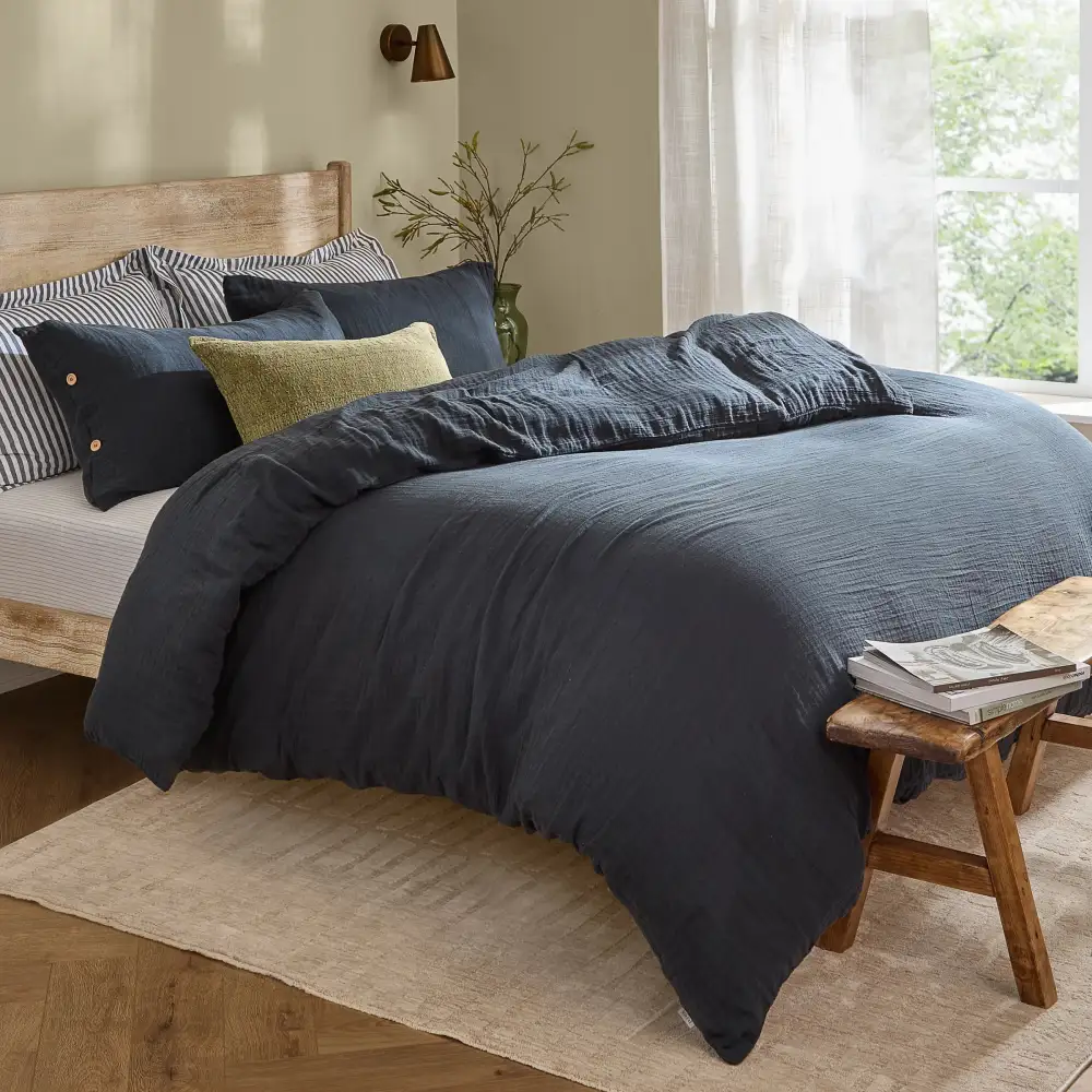 Graceful Bedroom Printed Cotton Duvet Cover Set