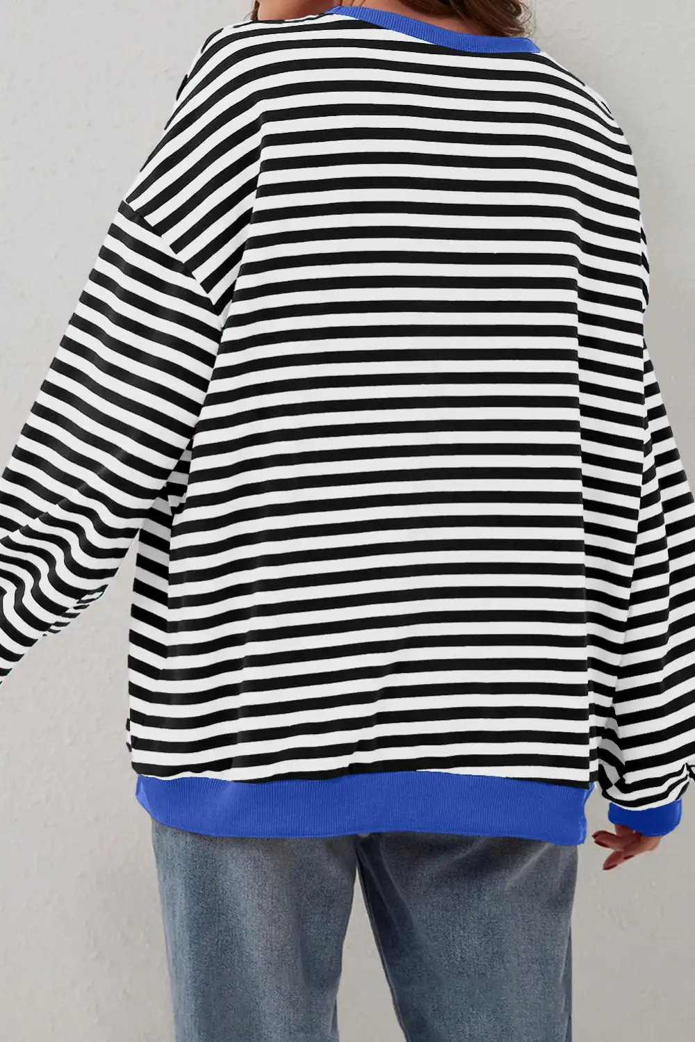 Everyday Oversized Contrast Trim Sweatshirt