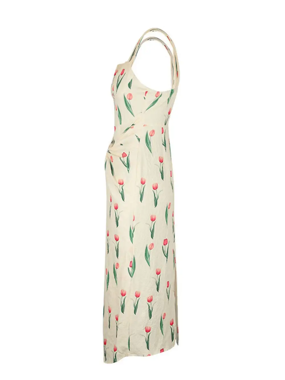 Printed Slit Dress Casual