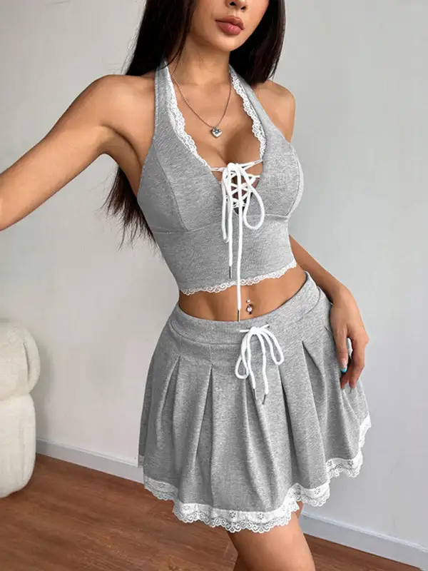 Halter Lace Coordinated Set