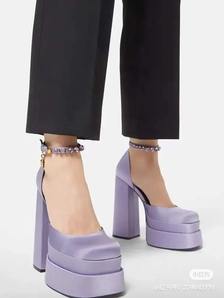 Classic Square-Heel Platform Pumps