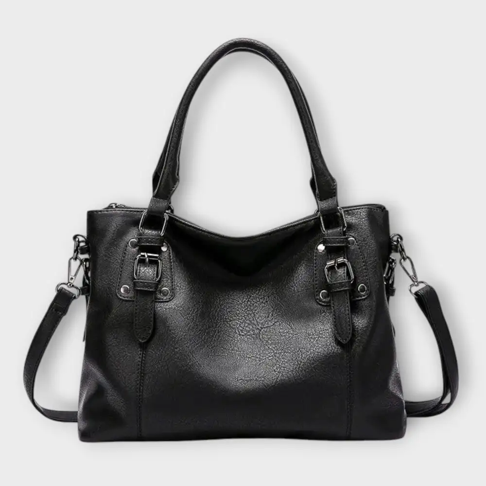Top Handle Straw Shoulder Bag