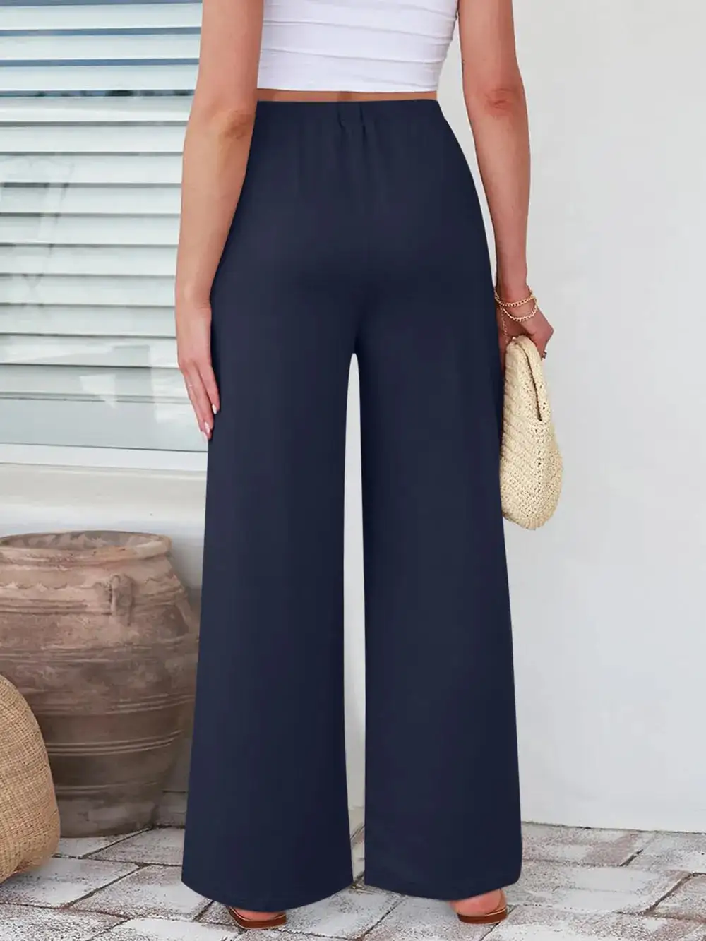Clean High Waist Wide Leg Pants