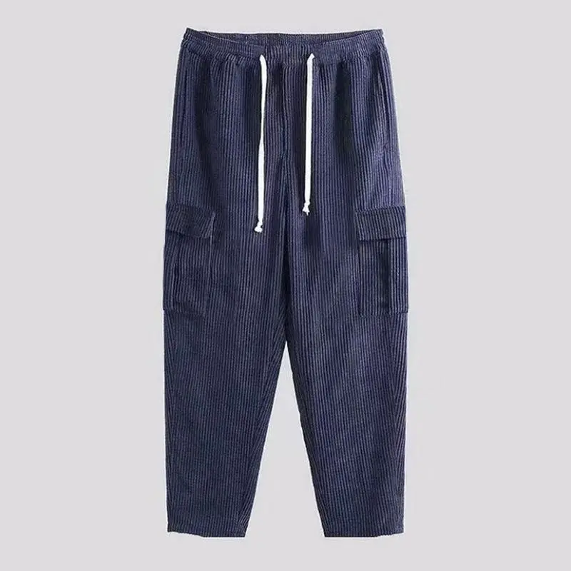 Men's o Cord Cargo Pants Waistband Pockets Cargo Pants