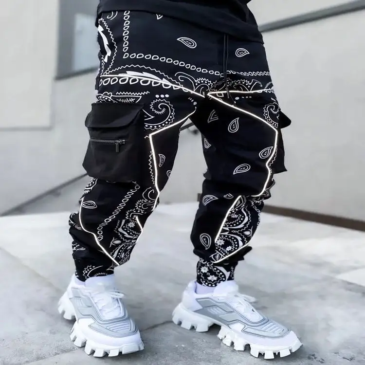Men's  Bandana Cargo Pants Cargo Pants
