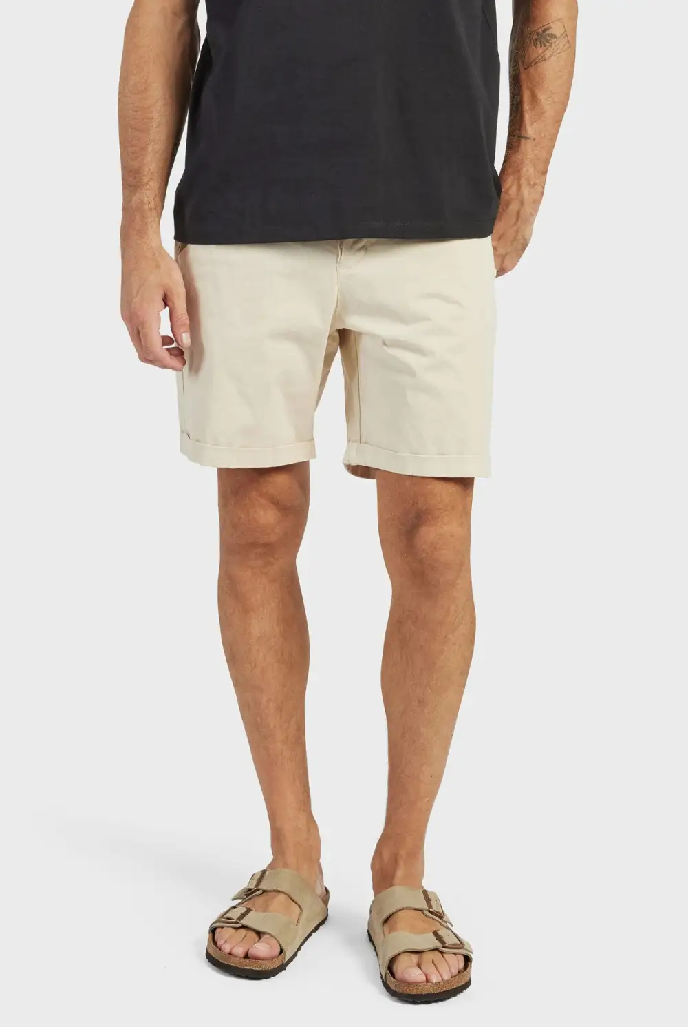 Charcoal Cotton Tailored Shorts